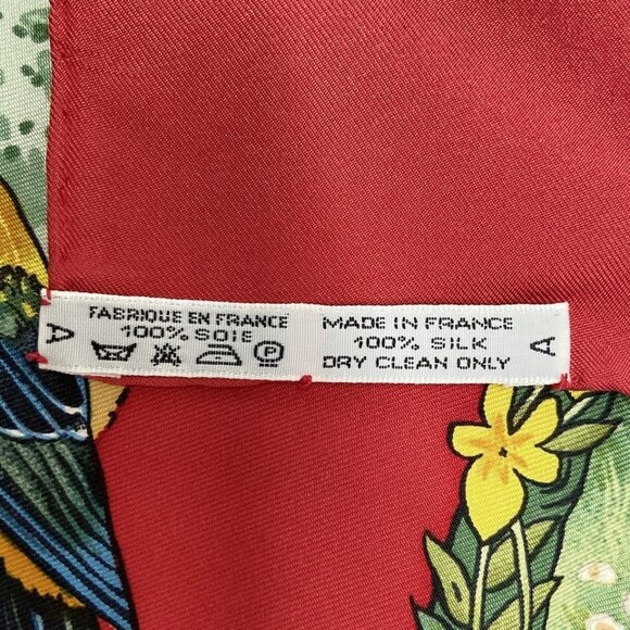 HERMES Carre 90 - Red Green Multi Scarf 306-072525 - Picture 4 of 4
